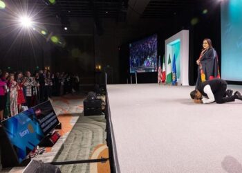 Ravishankar and Paola Dakoju of India declare at the 2026 Rotary International Assembly in Orlando, Florida, USA,