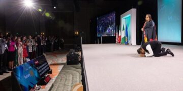 Ravishankar and Paola Dakoju of India declare at the 2026 Rotary International Assembly in Orlando, Florida, USA,