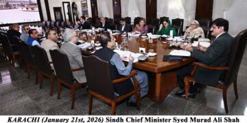 Sindh Chief Minister Syed Murad Ali Shah presides over a meeting