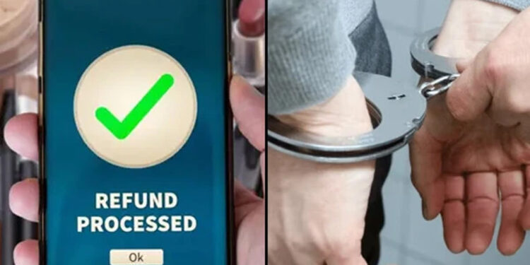 Fake requests for millions of dollars in refunds, young man sentenced to six years in prison.