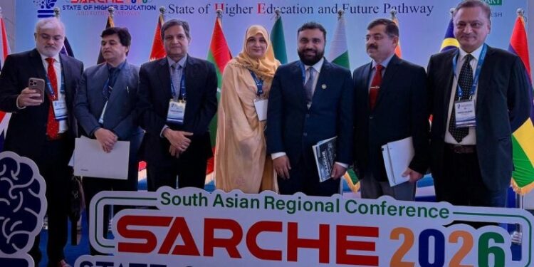 VICE-CHANCELLOR SABS UNIVERSITY JAMSHORO, DR. ARABELLA BHUTTO REPRESENTS PAKISTAN AT SARCHE 2026,