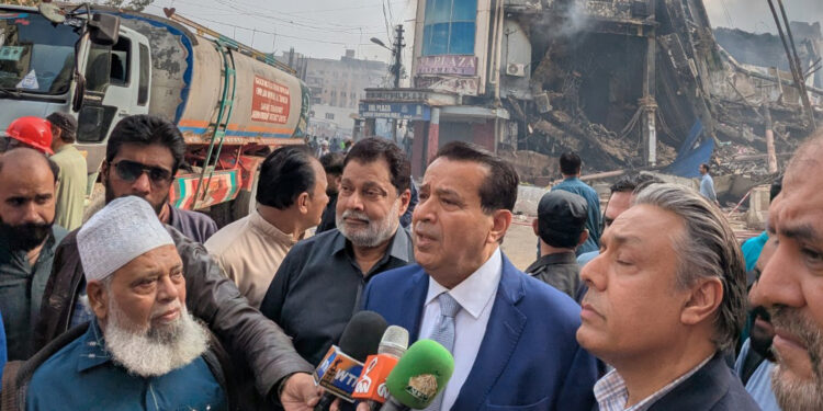 Ishtiaq Baig President Business Forum PML(N), along with senior officials