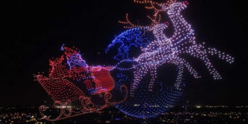 Demonstration of modern technology in China, drone show surprises the world.