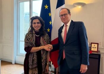 Chairperson of the Foreign Affairs Committee of the National Assembly Ms. Hina Rabbani Khar met with her French counterpart Mr. Bruno Fuchs in Paris.