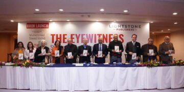 Lahore launch on 28 January 2026 of The Eyewitness by Saeed Mehdi published by Lightstone Publishers.