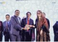 Abdul Hameed Aslam  Rceived award from Christine Etienne Director Rotary International