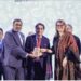 Abdul Hameed Aslam  Rceived award from Christine Etienne Director Rotary International