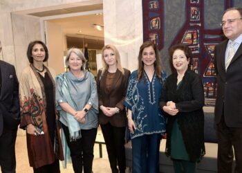 Very pleased to have presented the National Order of Merit (Knight’s rank) to Ms. Ayesha Raza Farooq,