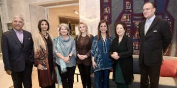 Very pleased to have presented the National Order of Merit (Knight’s rank) to Ms. Ayesha Raza Farooq,