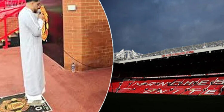 The call to prayer echoed for the first time at the famous Old Trafford Stadium.