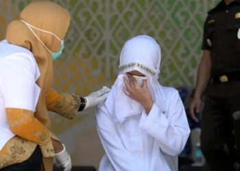 Couple in Indonesia publicly flogged 140 times for drinking alcohol and having sex outside of marriage.