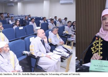 SABS UNIVERSITY JAMHSORO HOLDS 3 RD SENATE MEETING, RS. 665.506 MILLION BUDGET APPROVED.