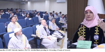 SABS UNIVERSITY JAMHSORO HOLDS 3 RD SENATE MEETING, RS. 665.506 MILLION BUDGET APPROVED.
