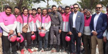 Distribution of Helmets Among Food Delivery Riders Under Road Safety Initiative