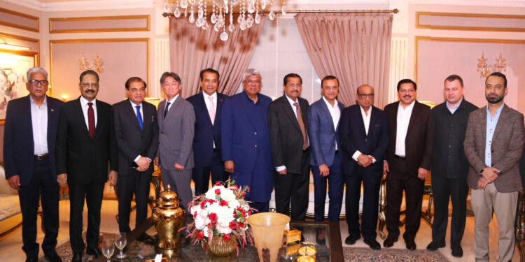 Ishtiaq Baig Hon. Consul General of Morocco hosted dinner at his residence in honor of Arif Habib for his consortium acquiring PIA,