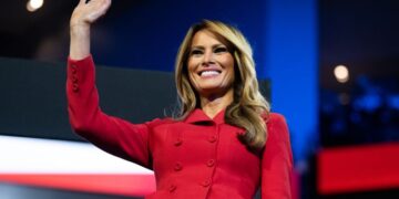 First Lady Melania Trump Embraces Love of Country & Family to United States Armed Forces
