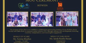 MoU Signing Ceremony,Between Vcare Social Welfare Society & Zaika Book,