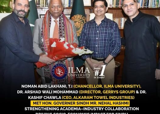 Noman Abid Lakhani,Dr. Arshad Wali Mohammad,Dr. Kashif Chawla met the Hon. Governor Sindh