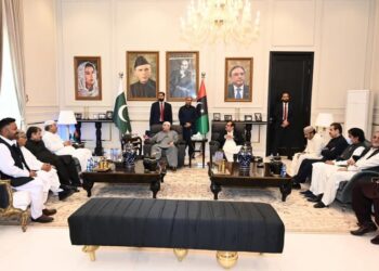 President Asif Ali Zardari meeting elected representatives and notables at Zardari House
