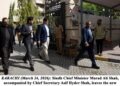 Sindh Chief Minister Syed Murad Ali Shah, accompanied by Chief Secretary Asif Hyder Shah,
