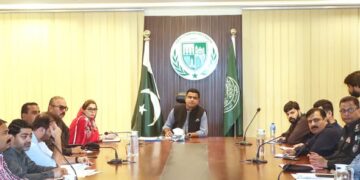 Deputy Commissioner South, Mr. Javed Nabi Khoso, chaired a meeting regarding illegal construction,