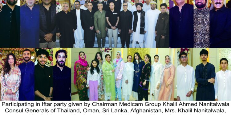 Chairman Medicam Group of Companies Khalil Ahmed Nanitalwala hosts a spiritual Iftar dinner