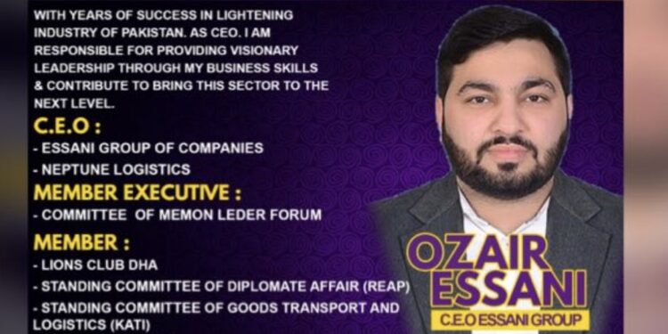 Heartfelt congratulations are extended to Mr. Muhammad Ozair Essani, CEO of Essani Group of Companies