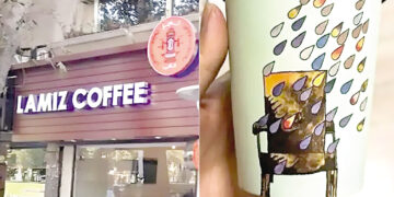 Coffee shop chain in Tehran shut down over controversial cup design.