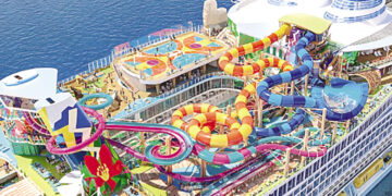 A ship 5 times larger than the Titanic is ready to sail.