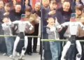 Robot slaps child during performance.