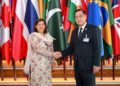 Ambassador Rukhsana Afzaal met Foreign Minister H.E Mr. Sihasak Phuang ketkeow at the Ministry of Foreign Affairs.