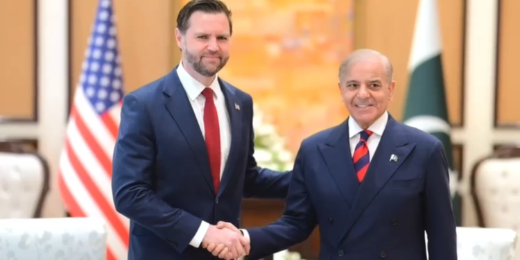 PM Shehbaz Sharif Meets US Vice President JD Vance as Islamabad Talks Begin