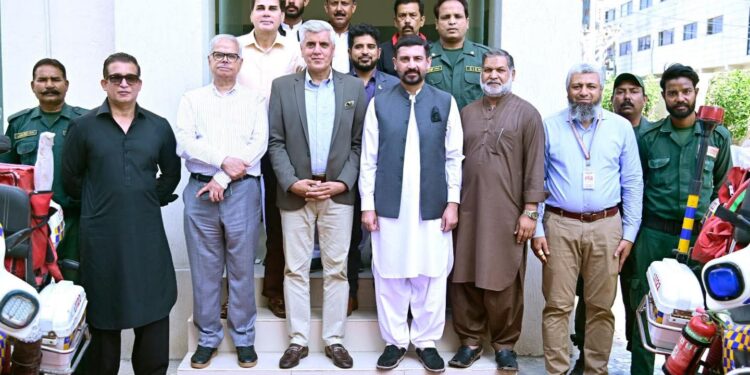 Brigadier Tarique Lakhiar Visits PTA Office, Discusses Leather Industry and Emergency Services
