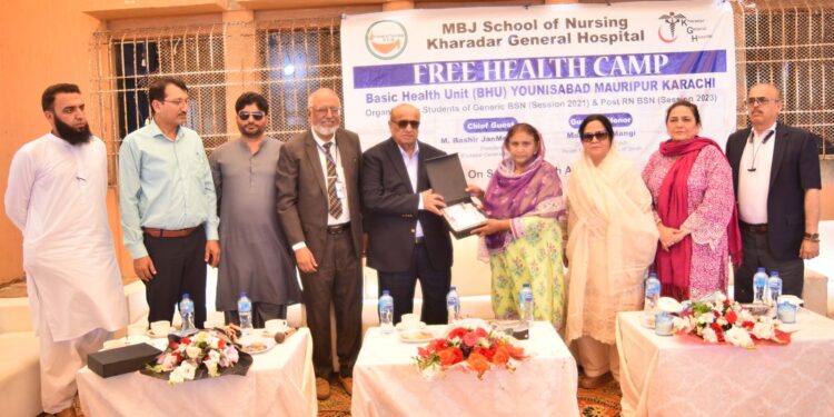 Kharadar General Hospital Nursing School Organizes Free Health Camp at Hawke’s Bay