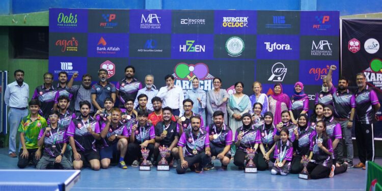 Arham Bin Farukh and Sarah Danish Clinch U-19 Titles at Karachi Table Tennis Championship