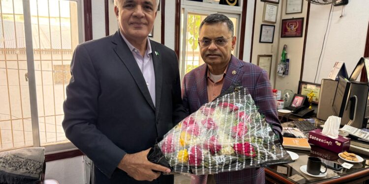 Muhammad Saeed Sheikh Visits ABN News Office, Warmly Welcomed by Management