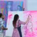 Father-Daughter Duo’s Live ‘Brush Hour’ Painting Session Praised by Art Lovers at Arts Council of Pakistan Karachi