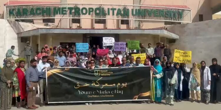 Rally Held at Karachi Metropolitan University to Mark First Anniversary of “Battle for Truth” Victory
