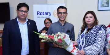 District Governor Elect Shahzad Sabir Attends Rotary Club of Karachi Elite Governor Visit