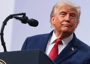 US President Donald Trump speaking about fuel prices and energy markets.