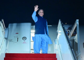 Prime Minister Shehbaz Sharif leaving Islamabad with a high-level delegation for Switzerland talks.