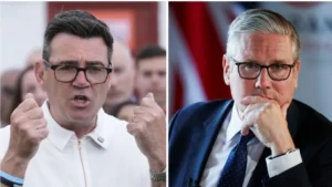 Andy Burnham celebrating Makerfield by-election win as Keir Starmer faces Labour leadership pressure