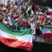 Iran national football team celebrating after the Group G match against Belgium at the 2026 FIFA World Cup.