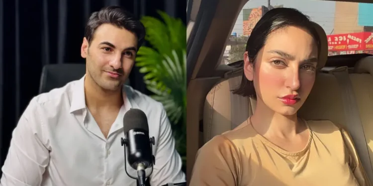 Pakistani actors Mamya Shajaffar and Arslan Butt after reaching an amicable settlement.