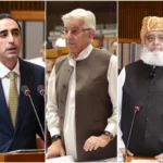 Bilawal Bhutto Zardari speaking in the National Assembly over remarks on Azad Jammu and Kashmir.
