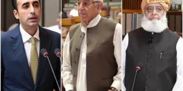 Bilawal Bhutto Zardari speaking in the National Assembly over remarks on Azad Jammu and Kashmir.