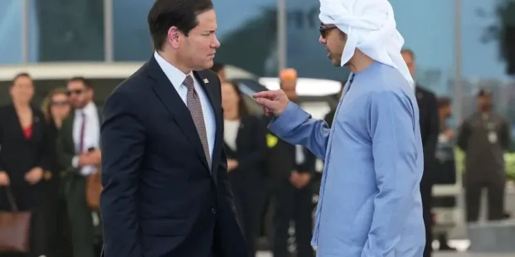 US Secretary of State Marco Rubio during diplomatic meetings in the Gulf region.
