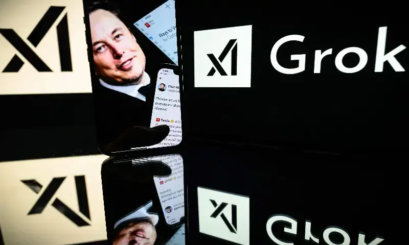 AI data centre and military command interface representing Grok AI and defence systems