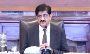 Murad Ali Shah chairing Sindh cabinet meeting during budget approval