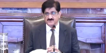 Murad Ali Shah chairing Sindh cabinet meeting during budget approval
